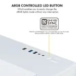 Circle Lucid Micro M3 Mid-Tower Computer Case | Gaming Cabinet - White - Image 7