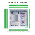 Circle Lucid Micro M3 Mid-Tower Computer Case | Gaming Cabinet - White - Image 3