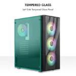 Circle Xtender X1 Mid- Tower Computer Case | Gaming Cabinet - Black - Image 10