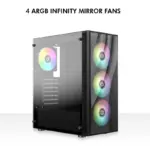 Circle Xtender X1 Mid- Tower Computer Case | Gaming Cabinet - Black - Image 9