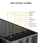 Circle Xtender X1 Mid- Tower Computer Case | Gaming Cabinet - Black - Image 7
