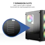 Circle Xtender X1 Mid- Tower Computer Case | Gaming Cabinet - Black - Image 6