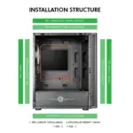 Circle Xtender X1 Mid- Tower Computer Case | Gaming Cabinet - Black - Image 3