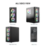 Circle Xtender X1 Mid- Tower Computer Case | Gaming Cabinet - Black - Image 2