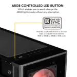 Circle Xtender X2 Mid- Tower Computer Case | Gaming Cabinet - Black - Image 7