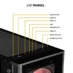 Circle Xtender X2 Mid- Tower Computer Case | Gaming Cabinet - Black - Image 6