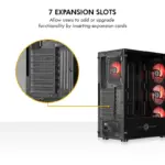 Circle Xtender X2 Mid- Tower Computer Case | Gaming Cabinet - Black - Image 5