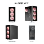 Circle Xtender X2 Mid- Tower Computer Case | Gaming Cabinet - Black - Image 2