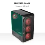 Circle Xtender X4 Mid-Tower Computer Case | Gaming Cabinet - Black - Image 10