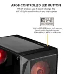 Circle Xtender X4 Mid-Tower Computer Case | Gaming Cabinet - Black - Image 6