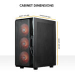 Circle Xtender X4 Mid-Tower Computer Case | Gaming Cabinet - Black - Image 3
