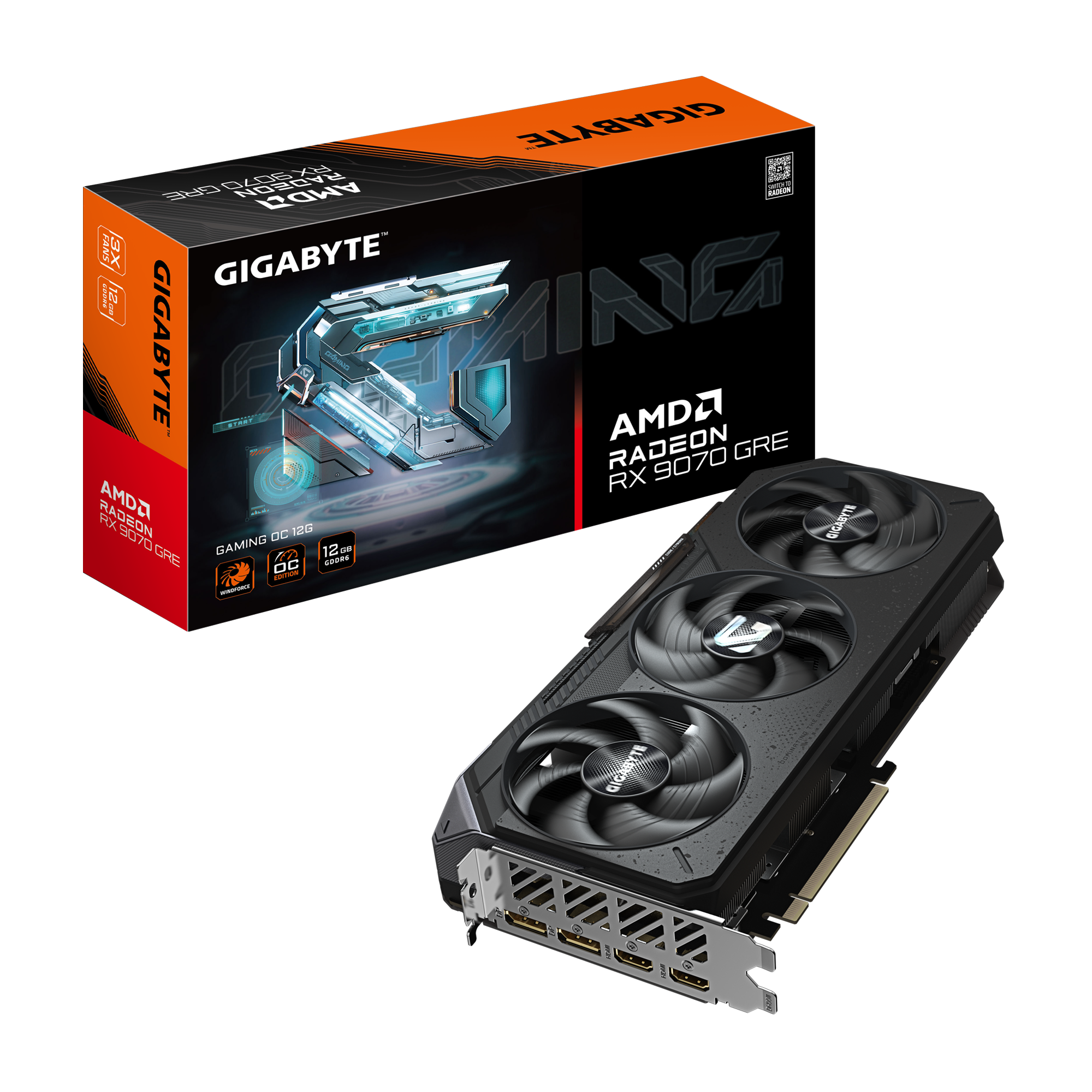Radeon RX 9070 GRE GAMING OC 12G_01 Gigabyte Radeon RX 9070 GRE Gaming OC 12GB Graphics Card - Image 1