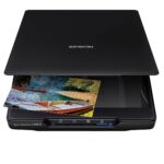 Epson Perfection V39 II Color Photo and Document Flatbed Scanner with 4800 dpi Optical Resolution, Scan to Cloud, USB Power and High-Rise, Removable Lid