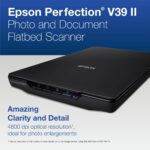 Epson Perfection V39 II Color Photo and Document Flatbed Scanner with 4800 dpi Optical Resolution, Scan to Cloud, USB Power and High-Rise, Removable Lid - Image 7