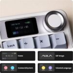 AULA F108PRO Tri-Mode Full Size Wireless Mechanical Gaming Keyboard with Screen & Knob | Ice Blue, Reaper Switch (F108ProIUR) - Image 6