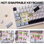 AULA F108PRO Tri-Mode Full Size Wireless Mechanical Gaming Keyboard with Screen & Knob | Ice Blue, Reaper Switch (F108ProIUR) - Image 4