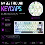 AULA F75 Max Wireless 3 in 1 Mechanical Gaming Keyboard with Screen & Knob | Ice Blue, Reaper Switch (F75MaxIUR) - Image 2