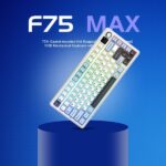 AULA F75 Max Wireless 3 in 1 Mechanical Gaming Keyboard with Screen & Knob | Ice Blue, Reaper Switch (F75MaxIUR) - Image 10