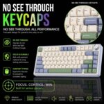 AULA F75 75% Wireless Mechanical Keyboard | Hot Swappable | Pre-lubed Linear Switches | RGB Backlit | 2.4GHz/Type-C/Bluetooth Gaming Keyboard (Cedar Green, Reaper Switch) - Image 8