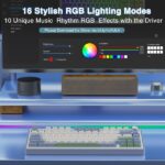 AULA F75 75% Wireless Mechanical Keyboard | Hot Swappable | Pre-lubed Linear Switches | RGB Backlit | 2.4GHz/Type-C/Bluetooth Gaming Keyboard (Cedar Green, Reaper Switch) - Image 4
