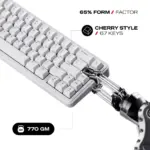 CYBEART | Akula 65 - Compact 65% Wireless RGB Mechanical Keyboard | MKI Pre-Lubed Switches | 4000 mAh Battery | 5-Layer Gasket | Hot-Swappable | Tri-Mode (White) - Image 10