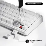 CYBEART | Akula 65 - Compact 65% Wireless RGB Mechanical Keyboard | MKI Pre-Lubed Switches | 4000 mAh Battery | 5-Layer Gasket | Hot-Swappable | Tri-Mode (White) - Image 9