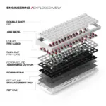 CYBEART | Akula 65 - Compact 65% Wireless RGB Mechanical Keyboard | MKI Pre-Lubed Switches | 4000 mAh Battery | 5-Layer Gasket | Hot-Swappable | Tri-Mode (White) - Image 4