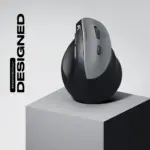 CYBEART | Arcus Wireless Ergonomic Mouse | Dual Mode (2.4 GHz + BT 5.1) | 2400 Adjustable DPI | Silent Switches (3M Clicks) | Connect 3 Devices - Mac & Windows | Comfort Grip Design (Black) - Image 8