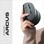 CYBEART | Arcus Wireless Ergonomic Mouse | Dual Mode (2.4 GHz + BT 5.1) | 2400 Adjustable DPI | Silent Switches (3M Clicks) | Connect 3 Devices - Mac & Windows | Comfort Grip Design (Black) - Image 7