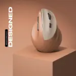 CYBEART | Arcus Wireless Ergonomic Mouse | Dual Mode (2.4 GHz + BT 5.1) | 2400 Adjustable DPI | Silent Switches (3M Clicks) | Connect 3 Devices - Mac & Windows | Comfort Grip Design (Mocha Mousse) - Image 8