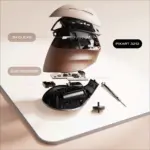 CYBEART | Arcus Wireless Ergonomic Mouse | Dual Mode (2.4 GHz + BT 5.1) | 2400 Adjustable DPI | Silent Switches (3M Clicks) | Connect 3 Devices - Mac & Windows | Comfort Grip Design (Mocha Mousse) - Image 4