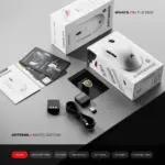 CYBEART | Artemis 52g Ultra-light Wireless Gaming Mouse | Dual 300mA Hyperswap™ Battery | 24,000 DPI | 1K Polling Rate | 80M Kailh Switches | Tri Mode (White) - Image 2