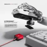 CYBEART | Artemis 52g Ultra-light Wireless Gaming Mouse | Dual 300mA Hyperswap™ Battery | 24,000 DPI | 1K Polling Rate | 80M Kailh Switches | Tri Mode (White) - Image 9