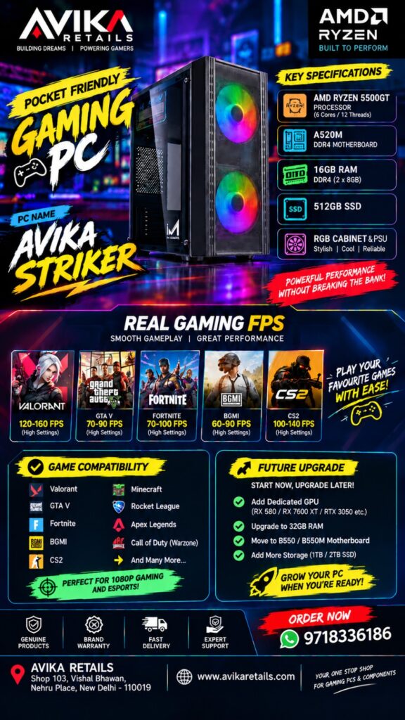 Avika STRIKER 5500GT Pre Build PC