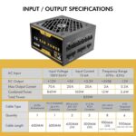 Circle CG RAW Power 850 Watt Fully Modular Power Supply, 80+ Gold, ATX 3.1 & PCIe 5.1 Ready, Braided Cables, 120mm Silent FDB Fan, 7-Year Warranty - Image 6