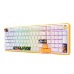 Cosmic Byte Arcturus 98 Tri-Mode Wired/2.4G/BT Gasket Mechanical Keyboard, 3/5PIN, Pre-Lubed Outemu Yellow Switches, Per Key RGB, PBT, Knob, 4000mAh, Orbit Software for Win/Mac/Linux (White Red) - Image 2