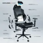 CYBEART | Ghost (Black) - APEX Series Gaming / Office Chair | 4D Lumbar, 4D Armrest, Endura™ Leatherette, AeroMag™ Pillow, Recline & Tilt - Image 4