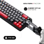 CYBEART | Akula 65 - Compact 65% Wireless RGB Mechanical Keyboard | MKI Pre-Lubed Switches | 4000 mAh Battery | 5-Layer Gasket | Hot-Swappable |Tri-Mode (Signature Edition) - Image 9