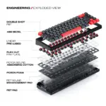 CYBEART | Akula 65 - Compact 65% Wireless RGB Mechanical Keyboard | MKI Pre-Lubed Switches | 4000 mAh Battery | 5-Layer Gasket | Hot-Swappable |Tri-Mode (Signature Edition) - Image 3