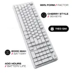 CYBEART | Akula 99 - Compact Full Size Wireless RGB Mechanical Keyboard | MKI Pre-Lubed Switches | 8000 mAh Battery | 5-Layer Gasket | Hot-Swappable | Tri-Mode (White ) - Image 10