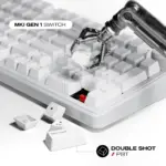 CYBEART | Akula 99 - Compact Full Size Wireless RGB Mechanical Keyboard | MKI Pre-Lubed Switches | 8000 mAh Battery | 5-Layer Gasket | Hot-Swappable | Tri-Mode (White ) - Image 8