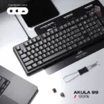 CYBEART | Akula 99 Lite - Compact Full Size Wired RGB Mechanical Keyboard | MKXI Switches | 5-Layer Gasket | Hot-Swappable (Black) - Image 2