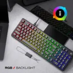 CYBEART | Akula 99 Lite - Compact Full Size Wired RGB Mechanical Keyboard | MKXI Switches | 5-Layer Gasket | Hot-Swappable (Black) - Image 5