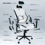 Cybeart Apex Series - Arctic White Gaming Chair - Image 3