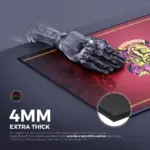 Cybeart | Gryffindor Classic Gaming Desk Mat (XXL - 900x400x4mm) | Waterproof, Never Slip Base, Stitched Edges, Esports Grade - Image 4