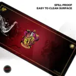 Cybeart | Gryffindor Classic Gaming Desk Mat (XXL - 900x400x4mm) | Waterproof, Never Slip Base, Stitched Edges, Esports Grade - Image 3