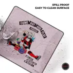 Cybeart | Harley Quinn Gaming Mouse Pad (Large - 450x400x4mm) | Waterproof, Never Slip Base, Stitched Edges, Esports Grade - Image 3