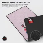 Cybeart | Harley Quinn Gaming Desk Mat (XXL - 900x400x4mm) | Waterproof, Never Slip Base, Stitched Edges, Esports Grade - Image 7