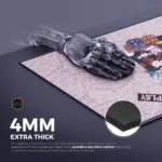 Cybeart | Harley Quinn Gaming Desk Mat (XXL - 900x400x4mm) | Waterproof, Never Slip Base, Stitched Edges, Esports Grade - Image 4