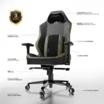 CYBEART | Imperial - NEO Series Gaming / Office Chair | 4D Armrest, NeoTek™ Leatherette, AeroMag™ Neck & Lumbar Pillow, Recline & Tilt - Image 3